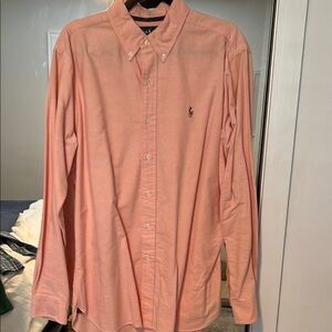 Ralph Lauren Orange and Pink Dress Shirt Classic Cotton